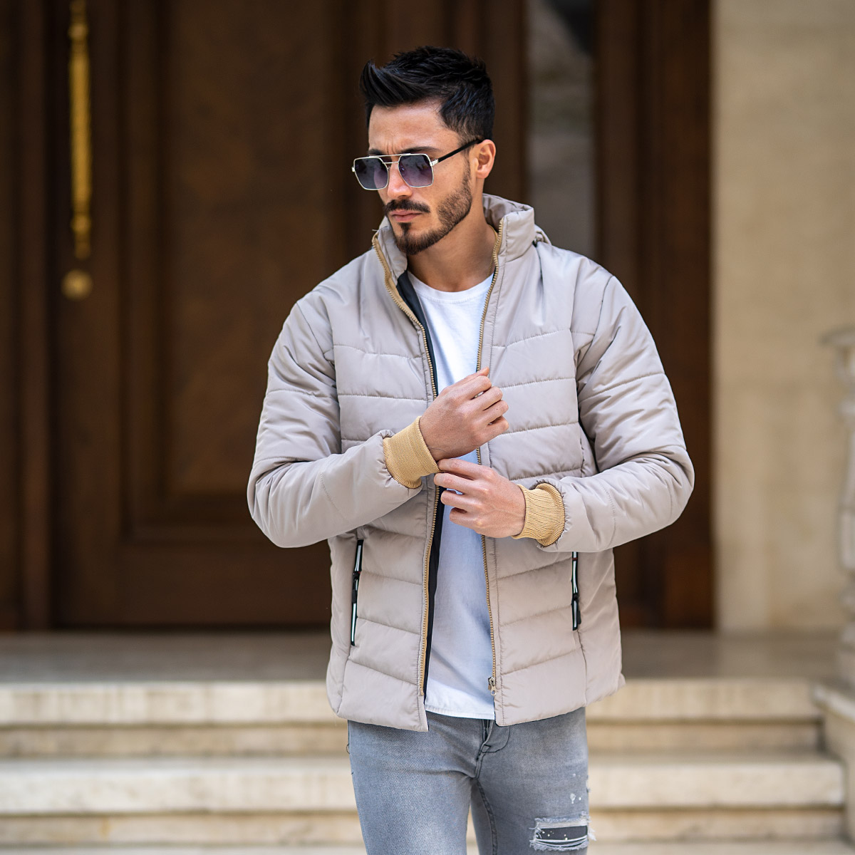 کاپشن denim کرم